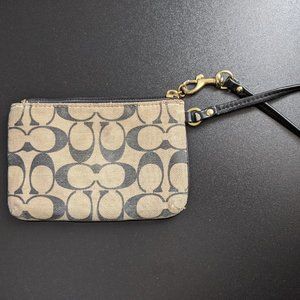 Coach Bags - Coach PVC Leather Corner Zip Wristlet - Dark Brown Coach Bags - Coach PVC Leather Corner Zip Wristlet - Dark Brown